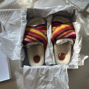 Chloe shearling knit slippers